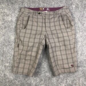 Mountain Hardwear Shorts Women's 2 Plaid Pockets Outdoors Active Adult Casual